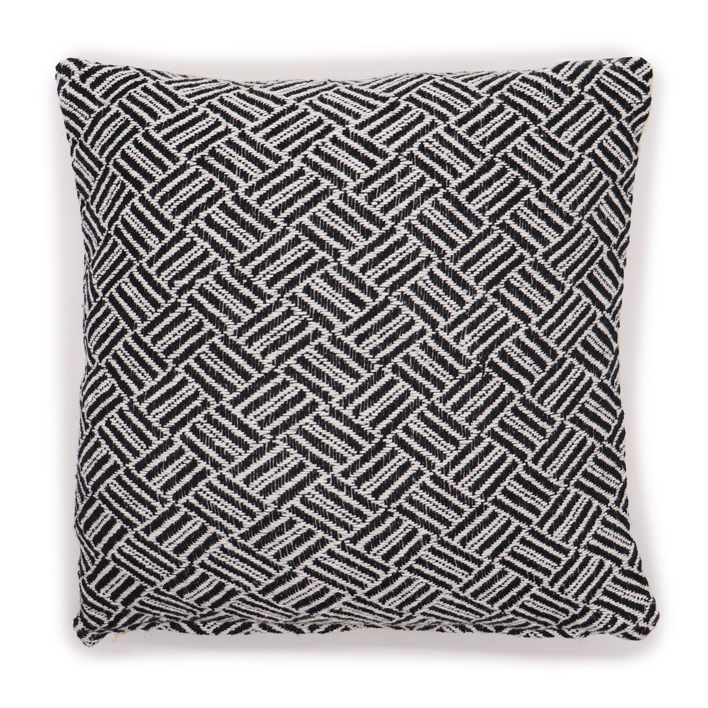 Funda de Cojín 100% algodón - Tirantes Negro - 40x40cm