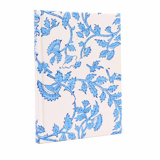 Cuaderno tapa en algodón - Floral azul