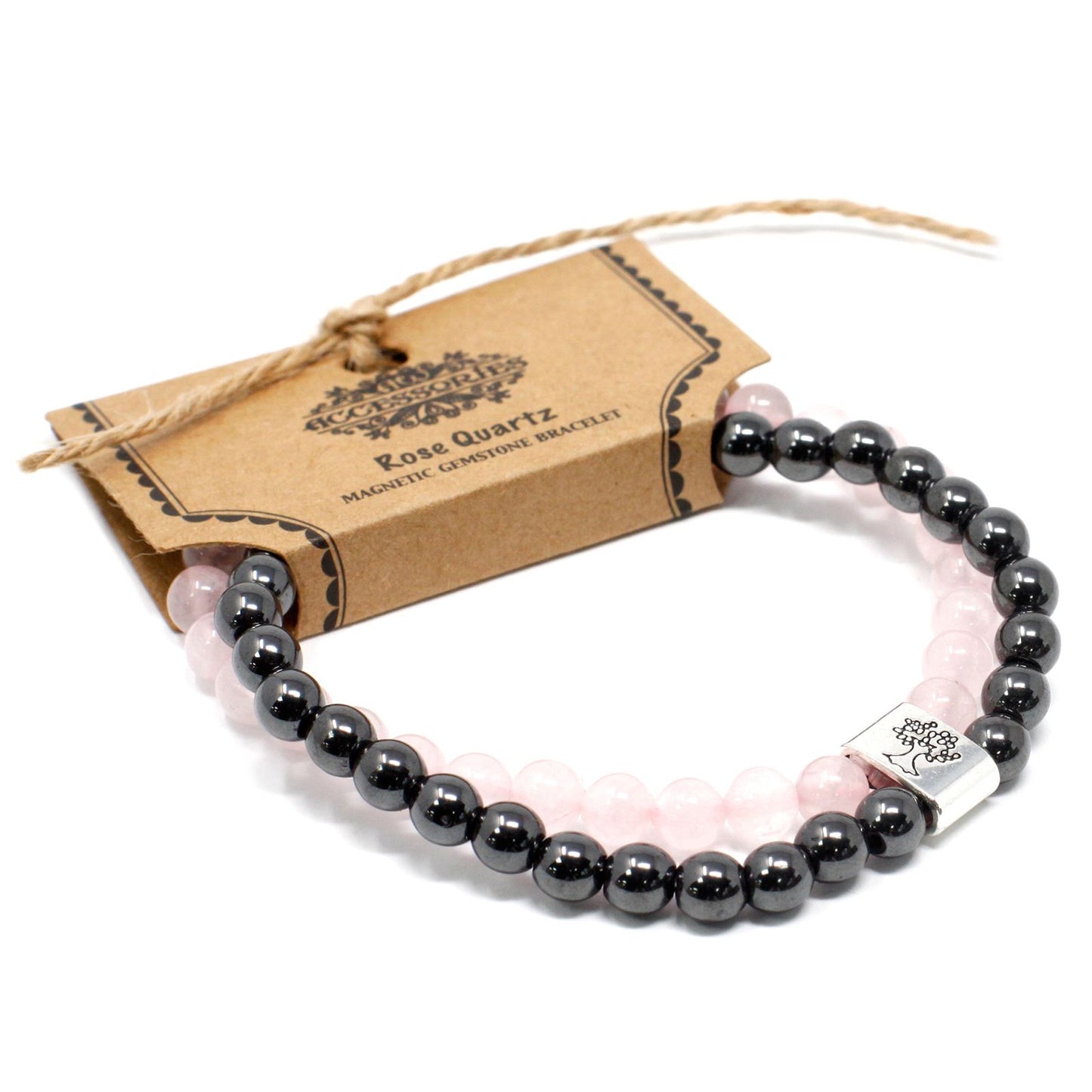 Pulsera de Cuarzo rosa - Magnéticas