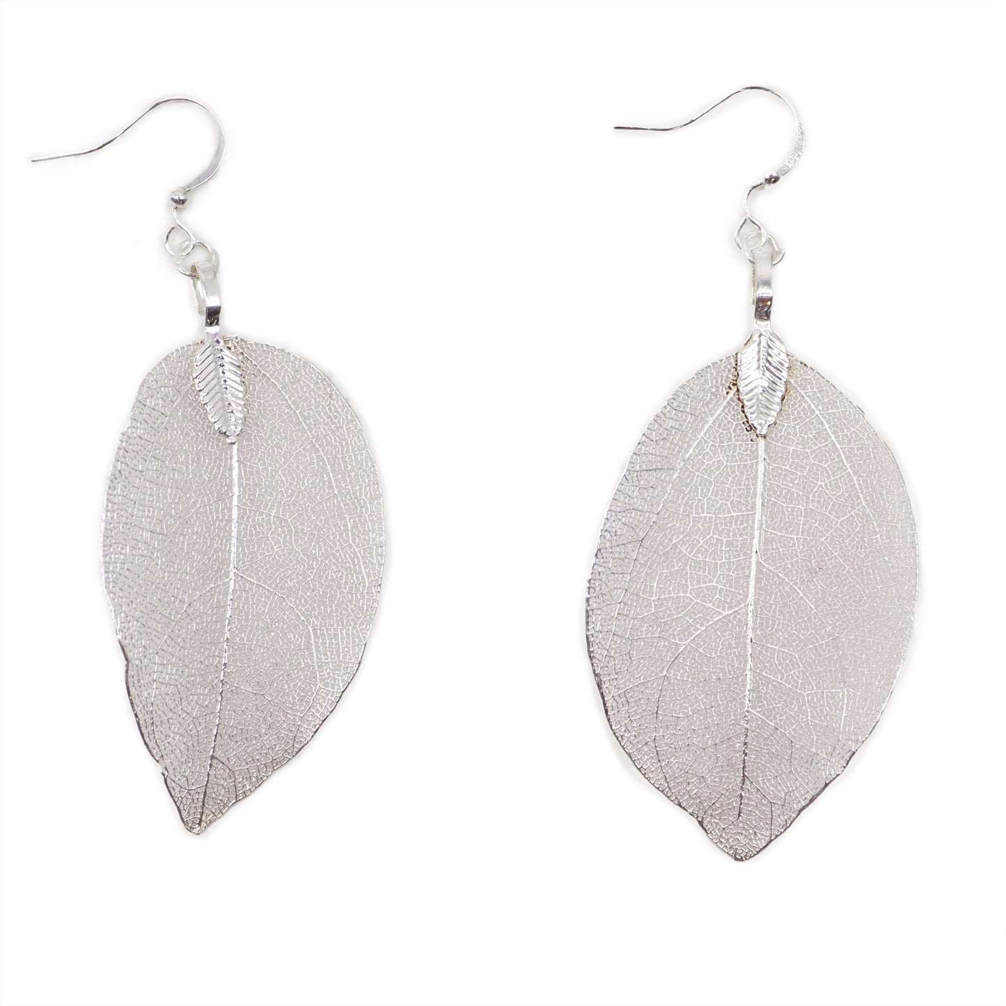 Pendientes de color Plata - Hoja de valor