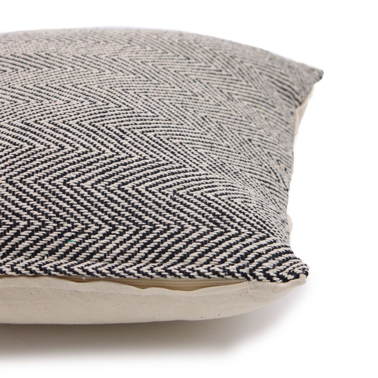 Funda de Cojín 100% algodón - Chevron Gris - 40x40cm