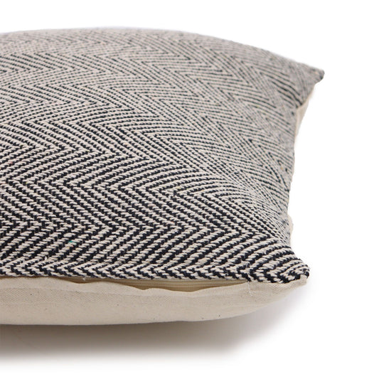 Funda de Cojín 100% algodón - Chevron Gris - 40x40cm