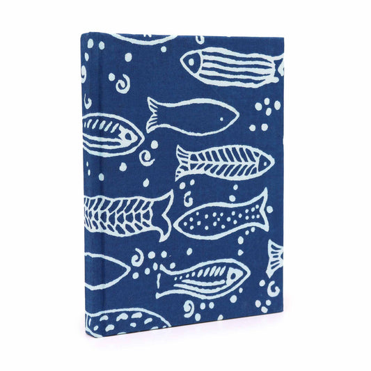 Cuaderno tapa de algodón - Pez índigo