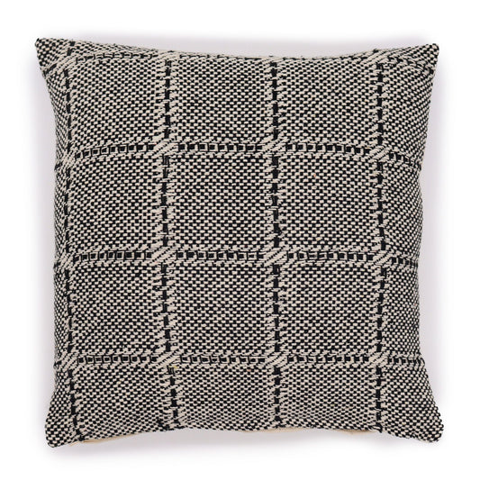 Funda de Cojín 100% algodón - Cuadros Gris - 40x40cm
