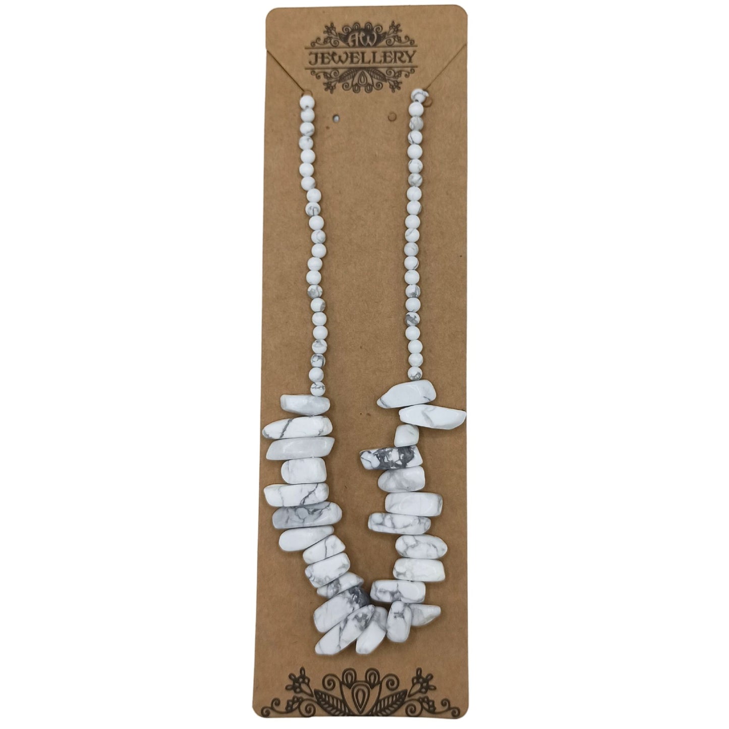 Collar de gemas - Jaspe blanco