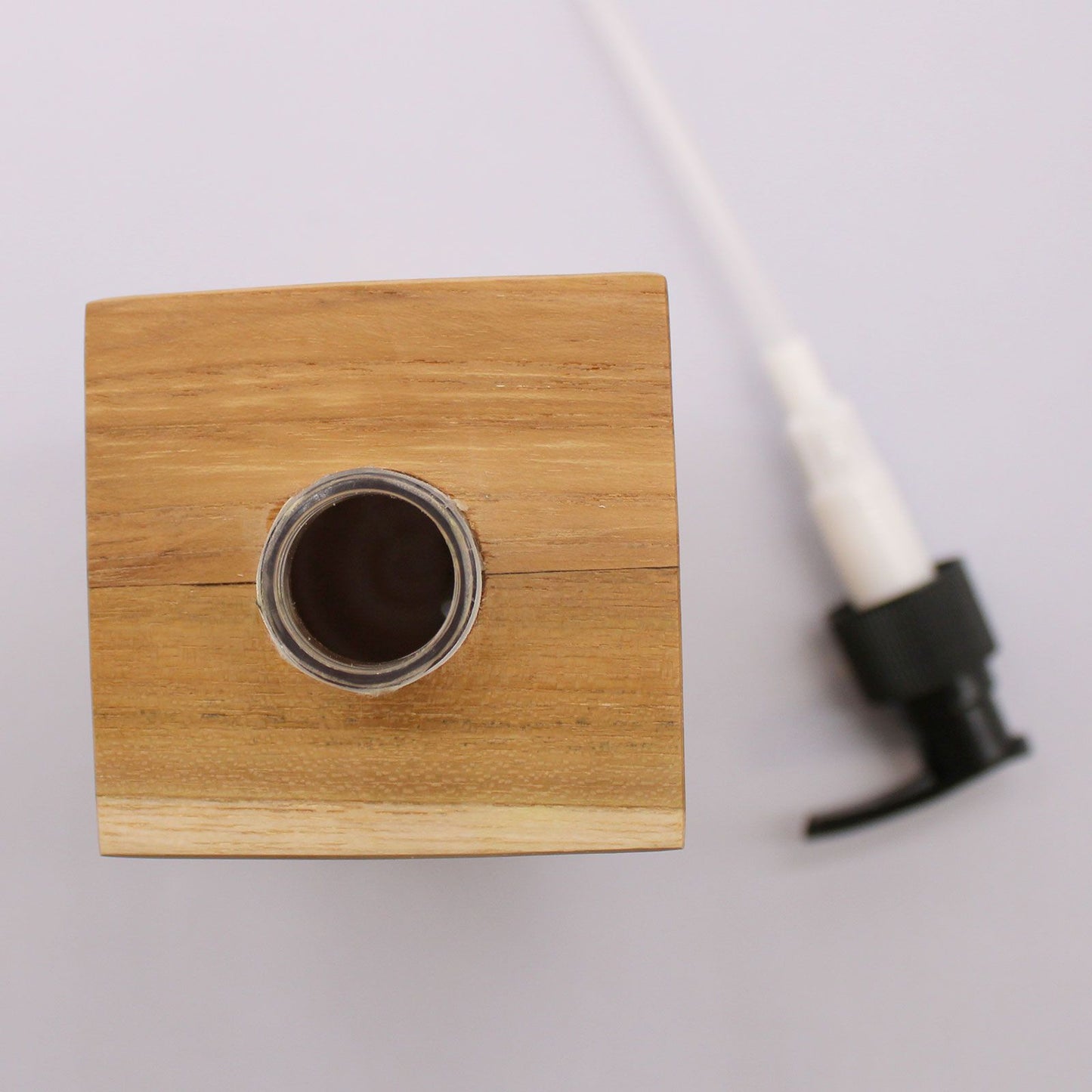 Dispensador de jabón de madera - Cuadrado