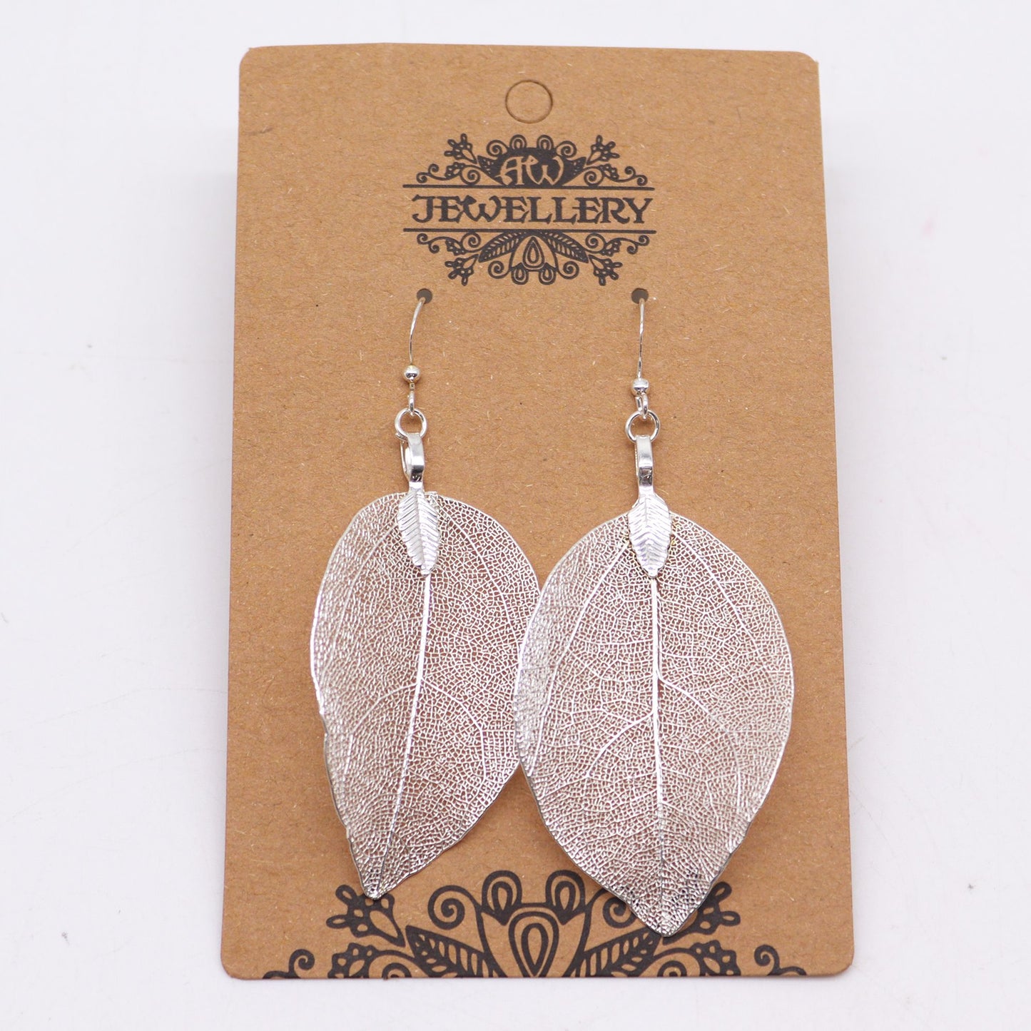 Pendientes de color Plata - Hoja de valor