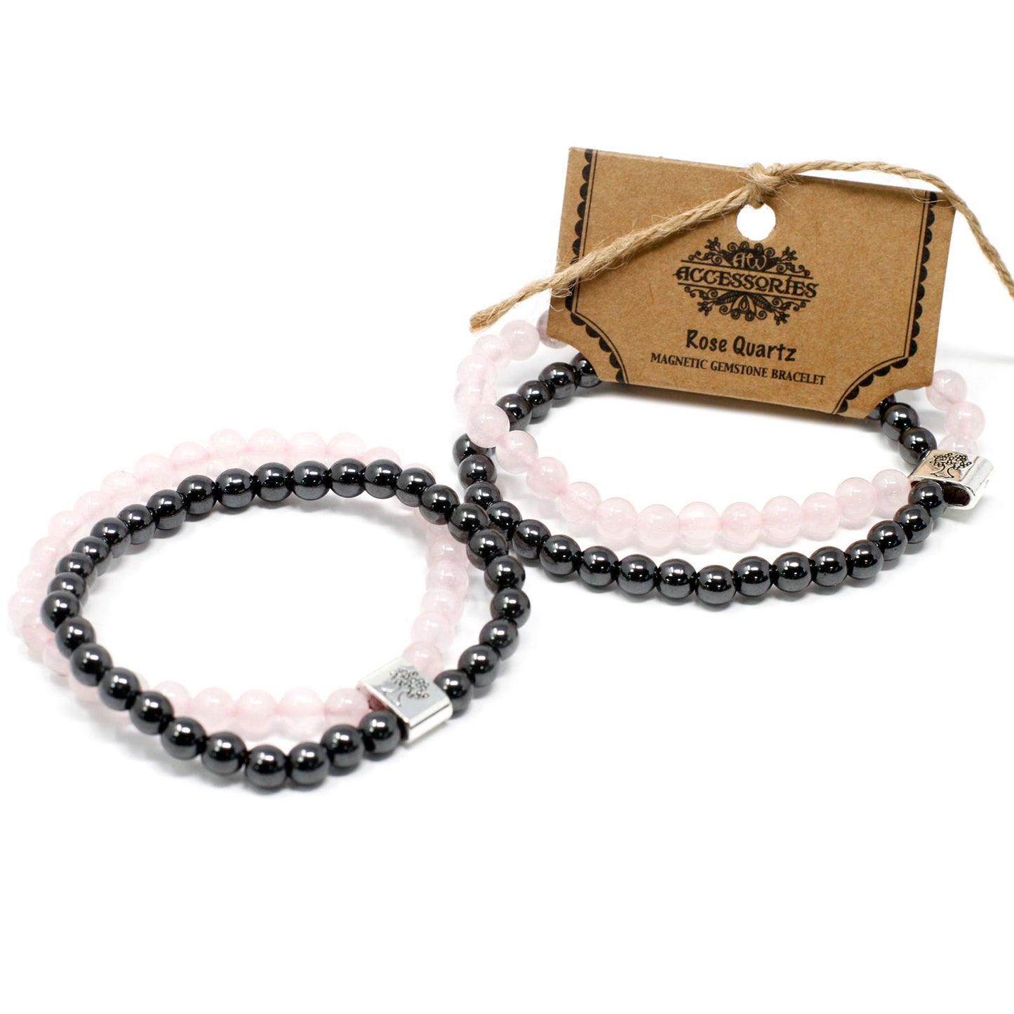 Pulsera de Cuarzo rosa - Magnéticas