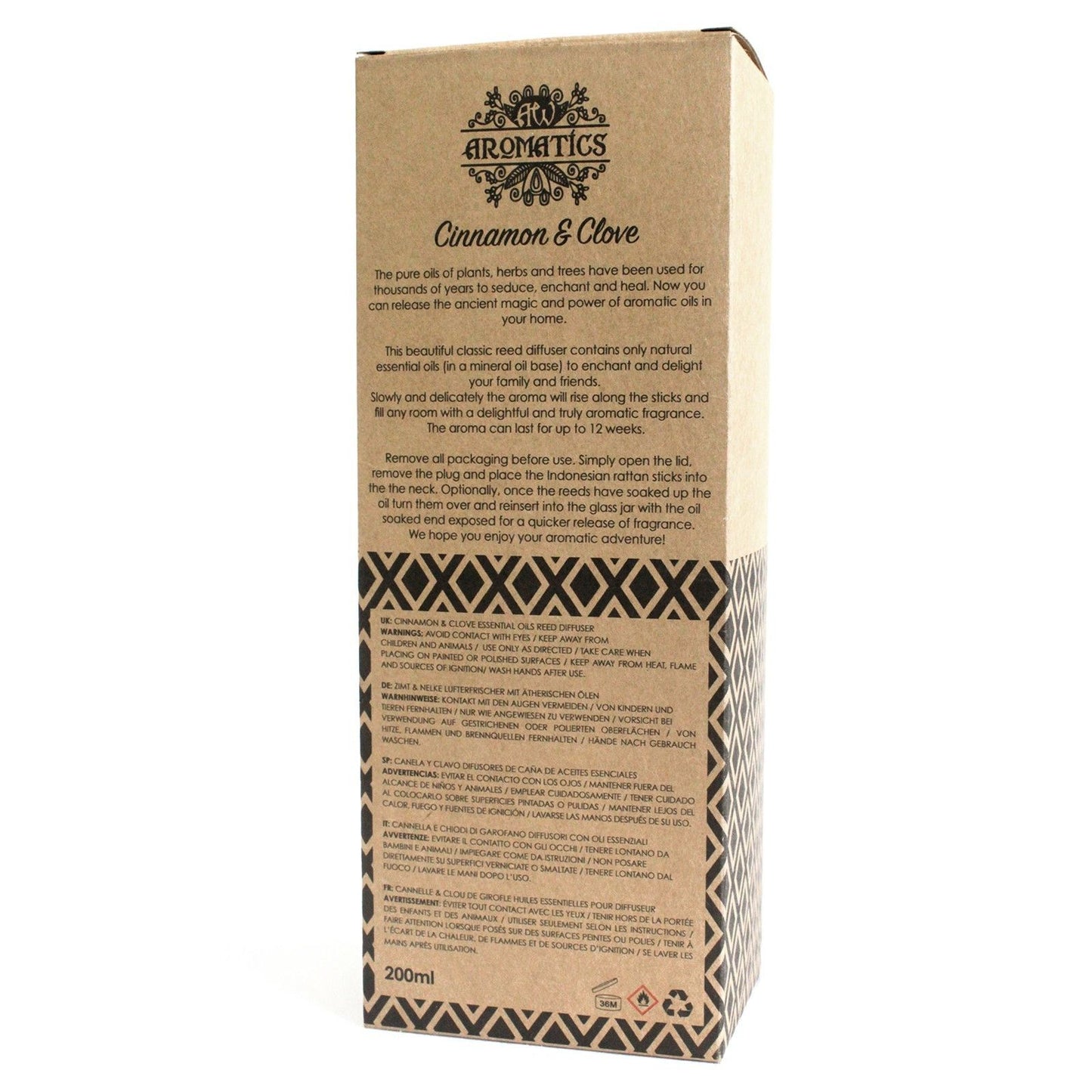Difusor de Varillas 200ml - Canela Y Clavo