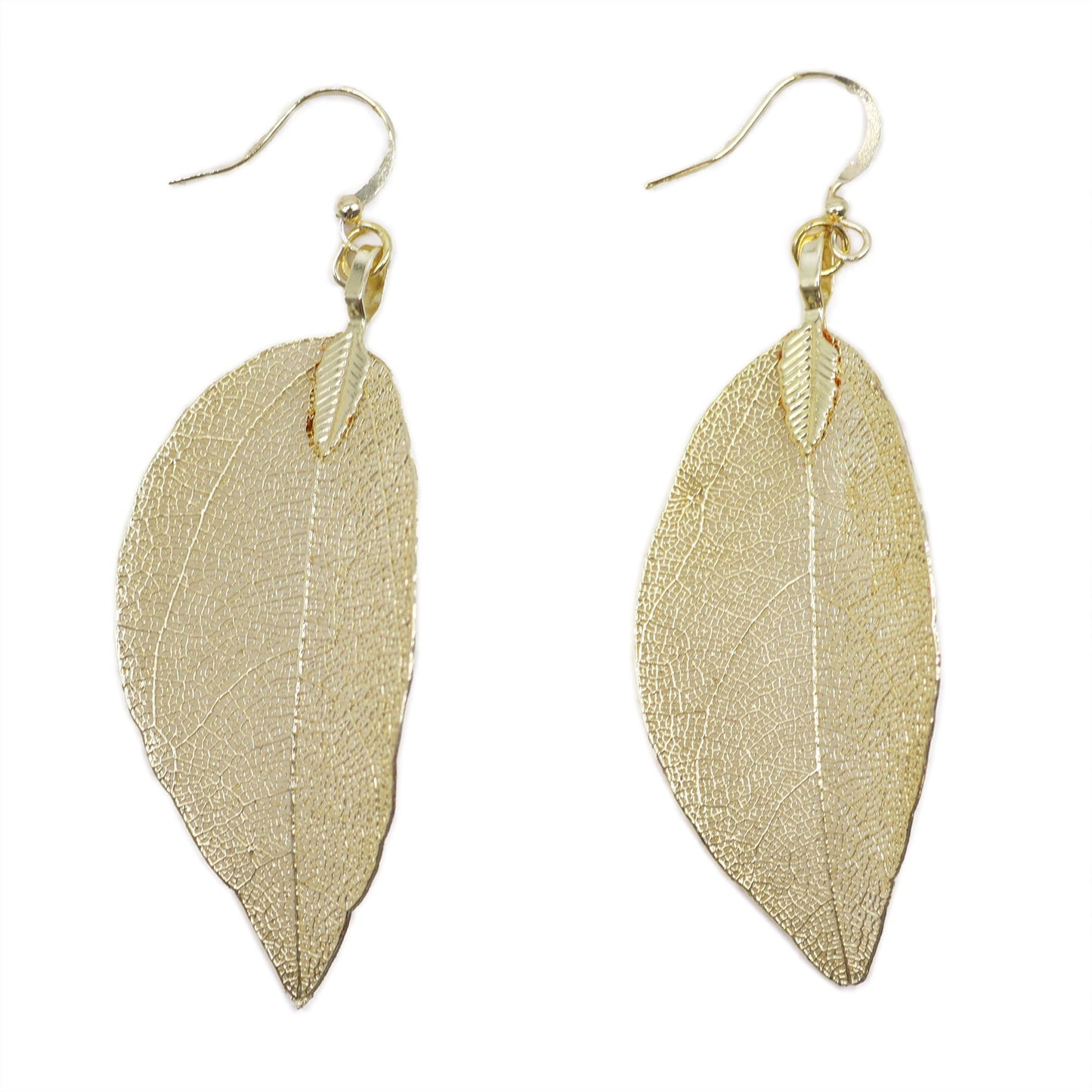 Pendientes Hoja de valor color Oro