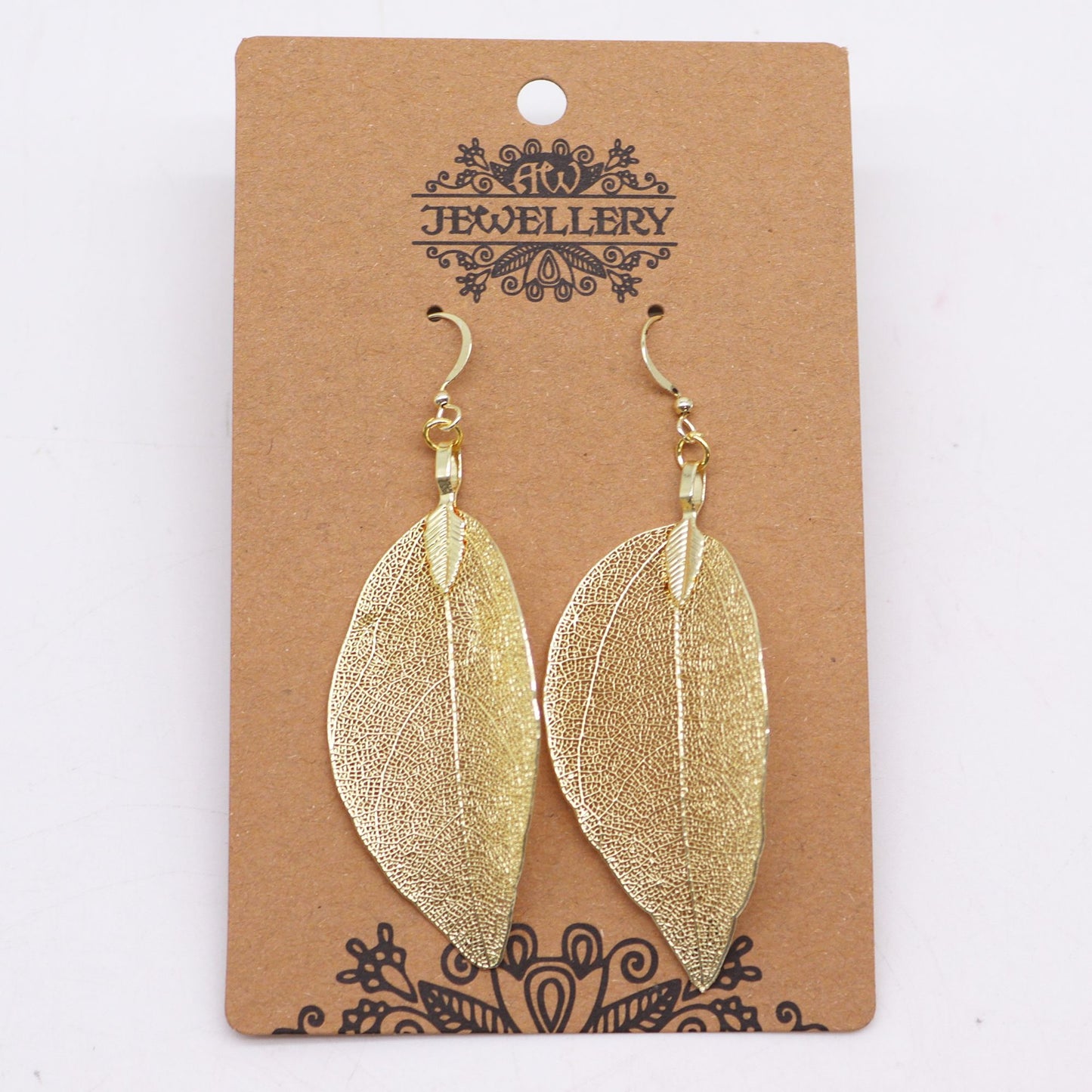 Pendientes Hoja de valor color Oro