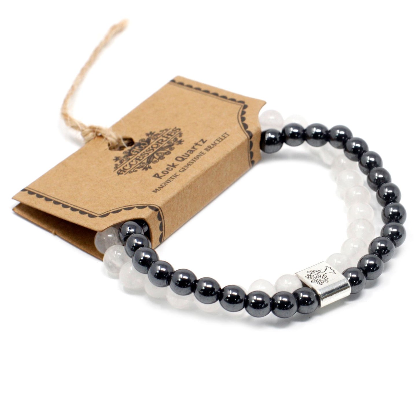 Pulsera de Cuarzo Blanco Magnéticas