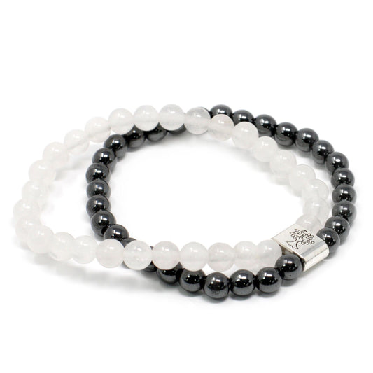 Pulsera de Cuarzo Blanco Magnéticas