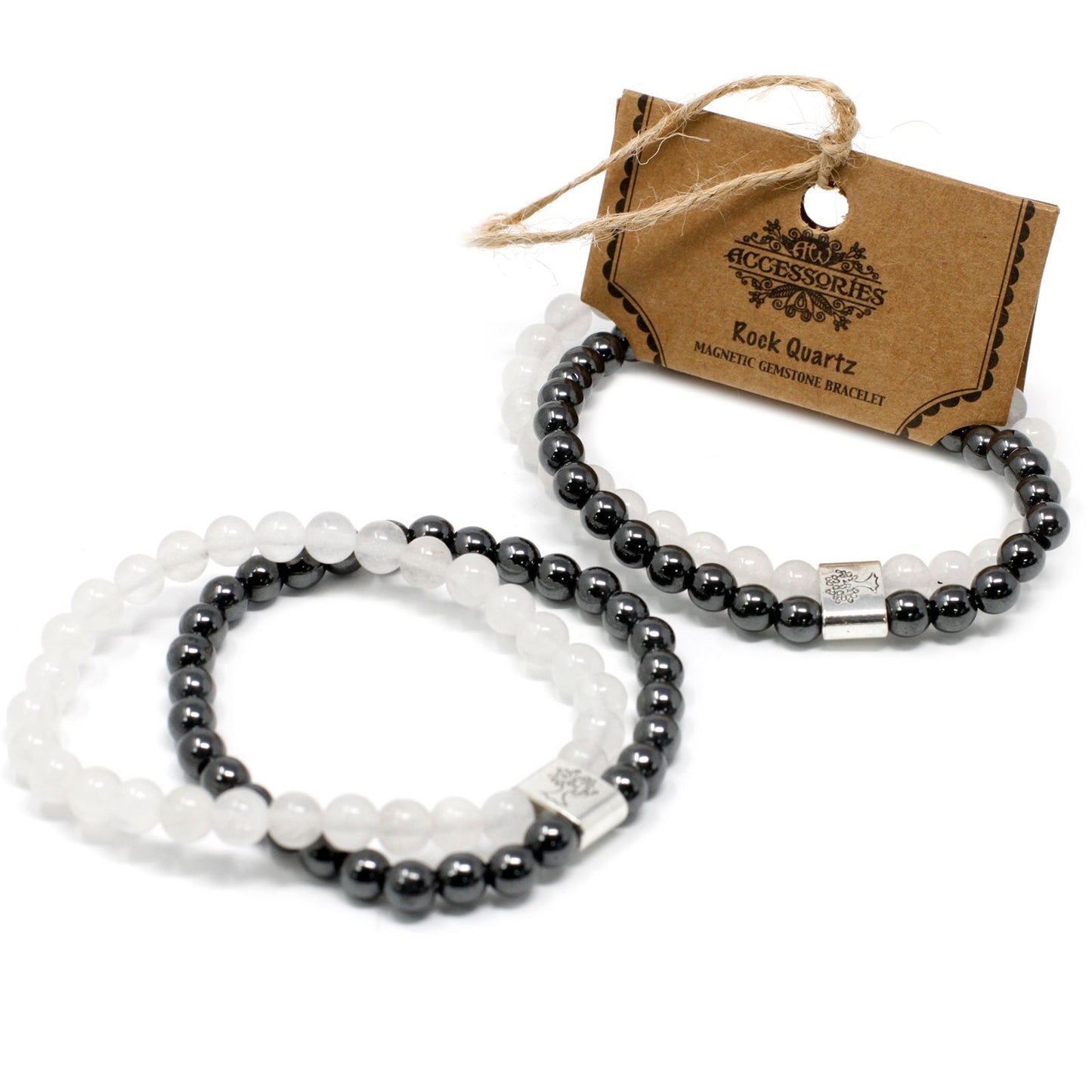 Pulsera de Cuarzo Blanco Magnéticas