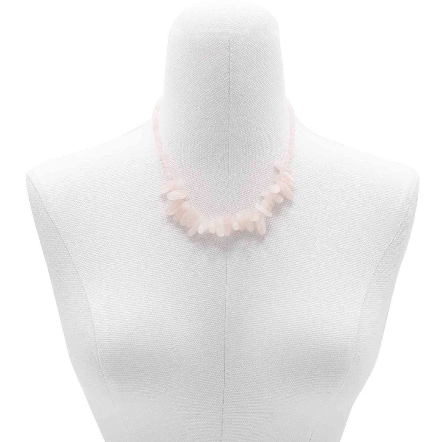 Collar de gemas - Cuarzo rosa