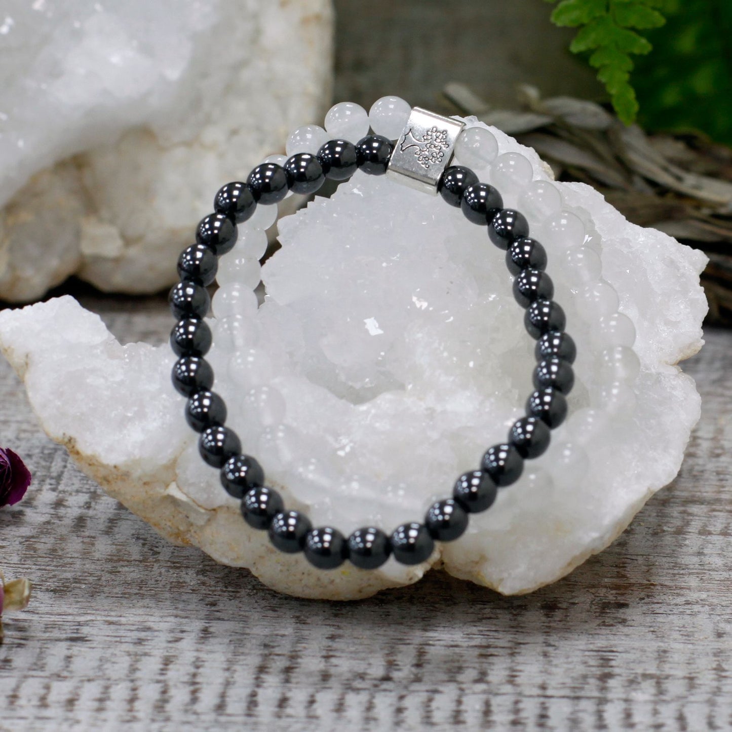 Pulsera de Cuarzo Blanco Magnéticas