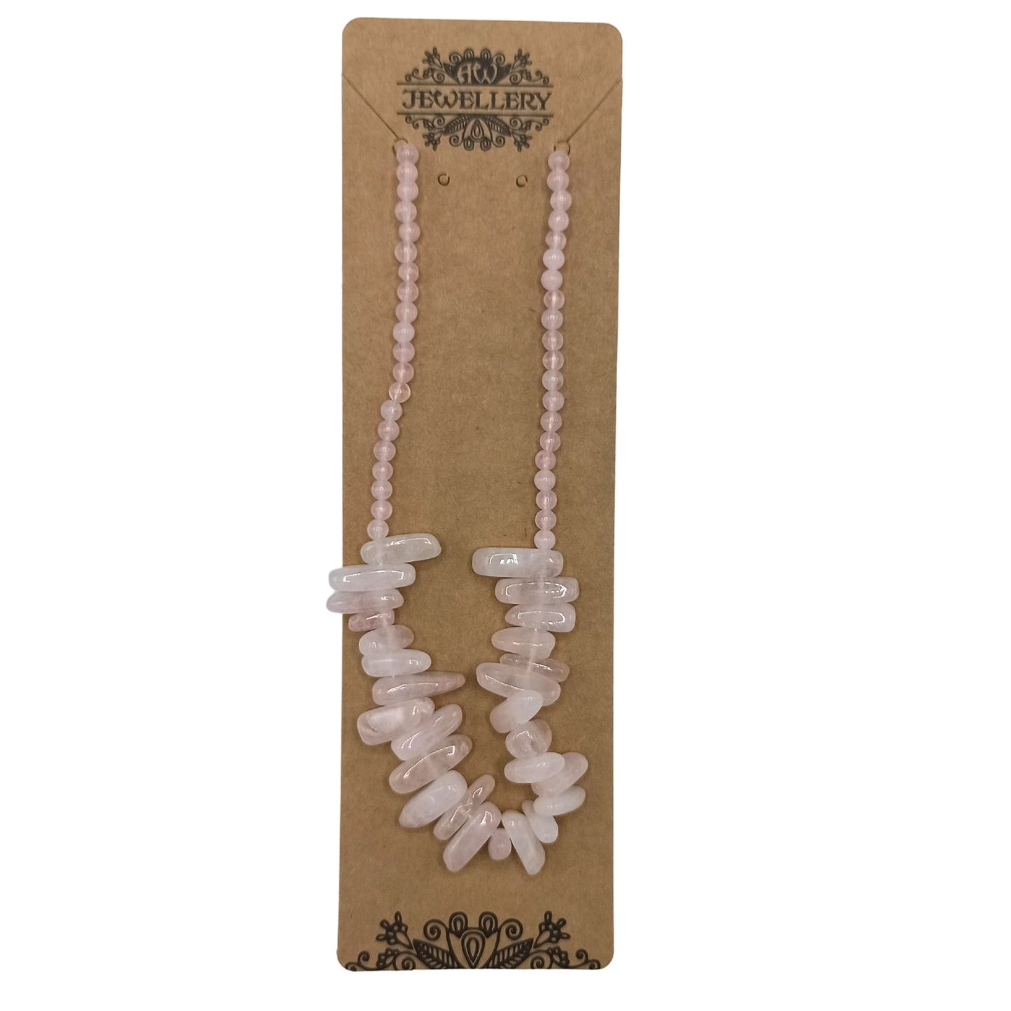 Collar de gemas - Cuarzo rosa