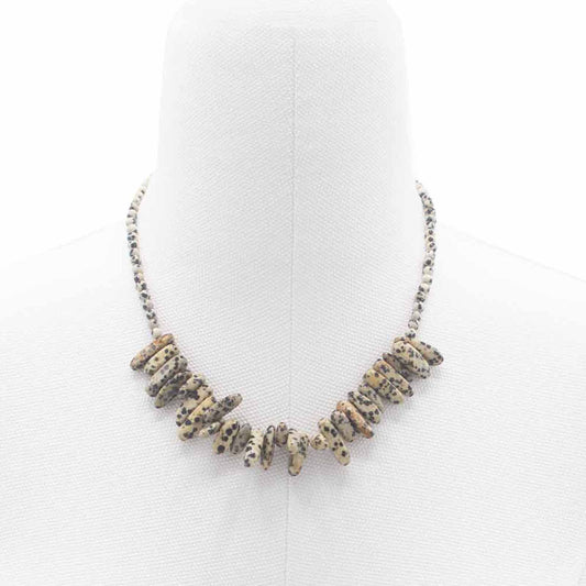 Collar de gemas - Piedra dálmata