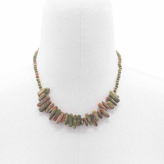 Collar de gemas - Ágata musgosa