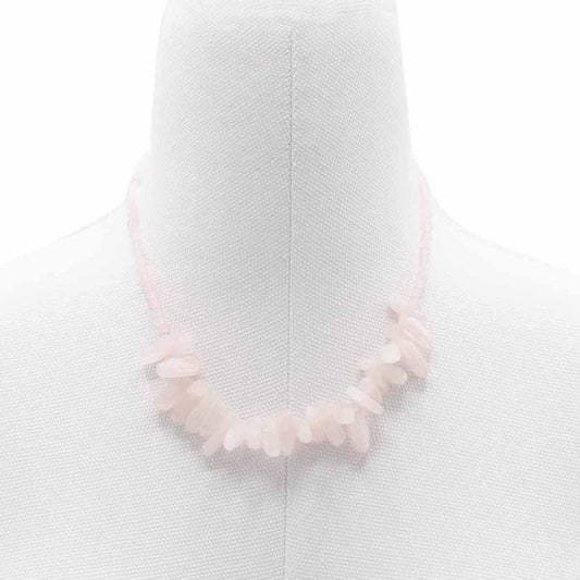 Collar de gemas - Cuarzo rosa